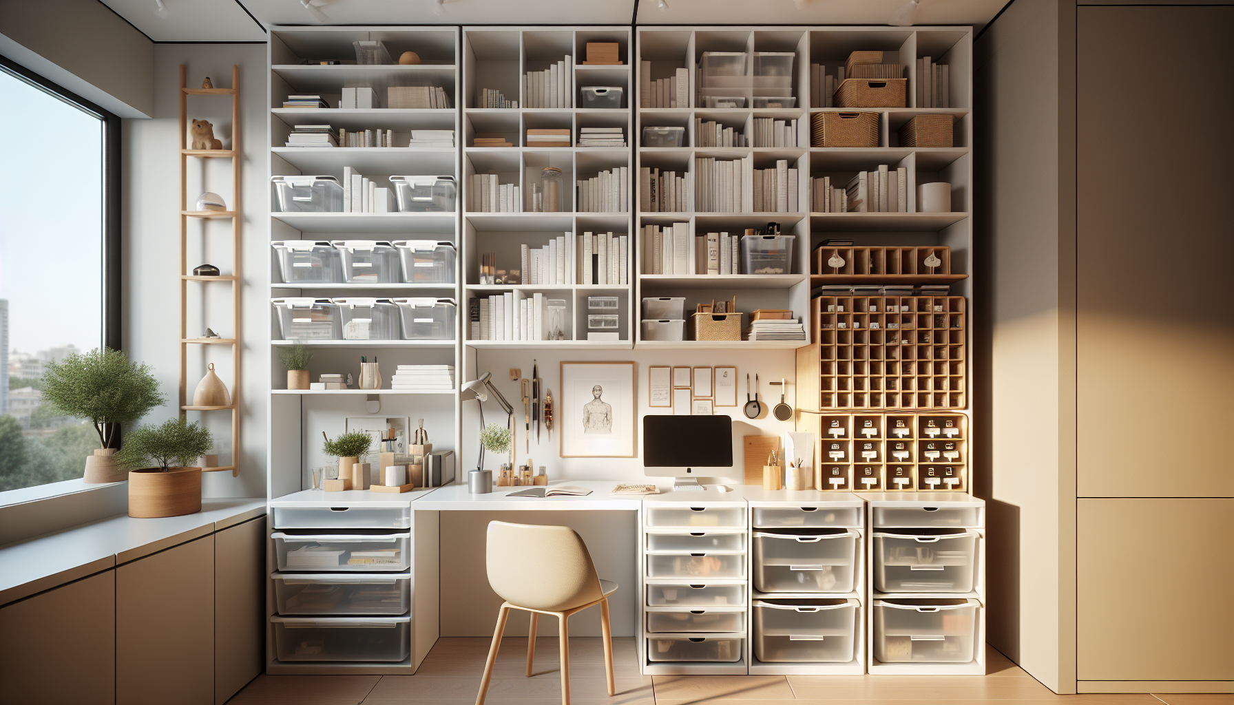 Organized storage solutions in an apartment