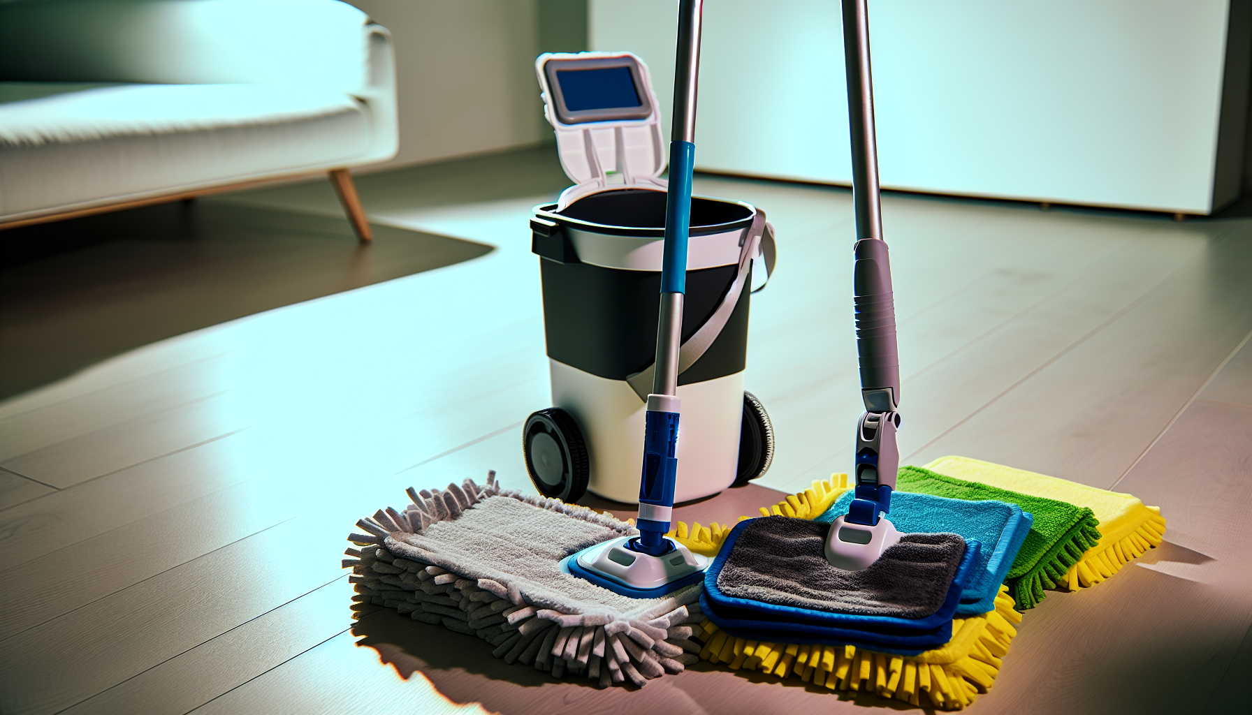 Reusable microfiber mop system for efficient floor cleaning