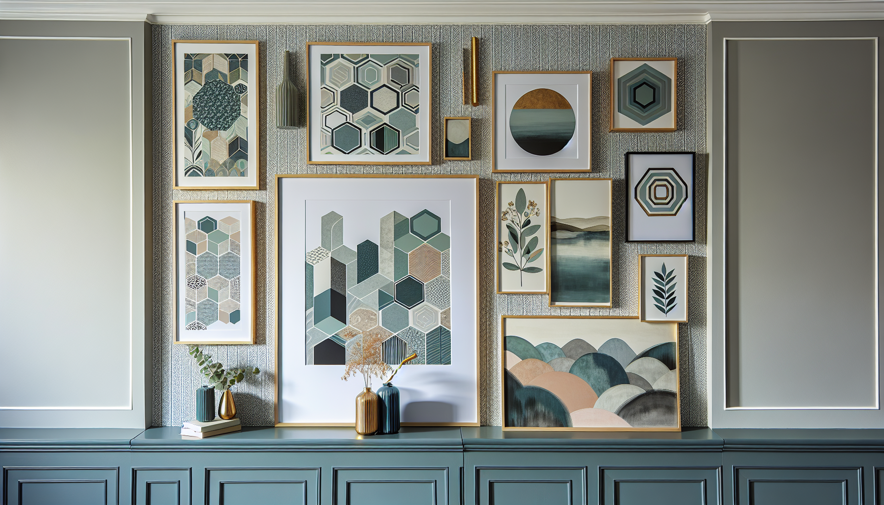 Removable wallpaper and creative framing techniques