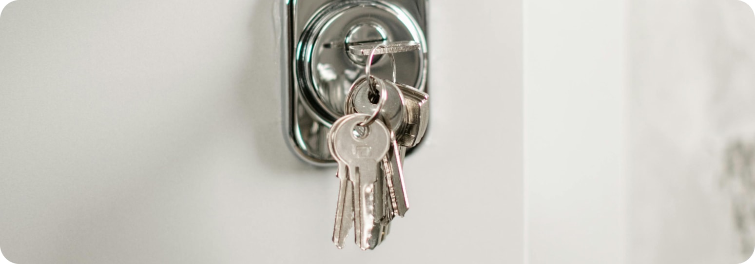 Keys in a door lock